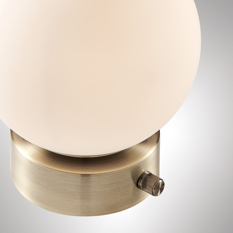 Lampe globe en métal Brainard, Doré