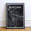 « portland city map », reproduction d’impression sur affiche en minuit-31735272