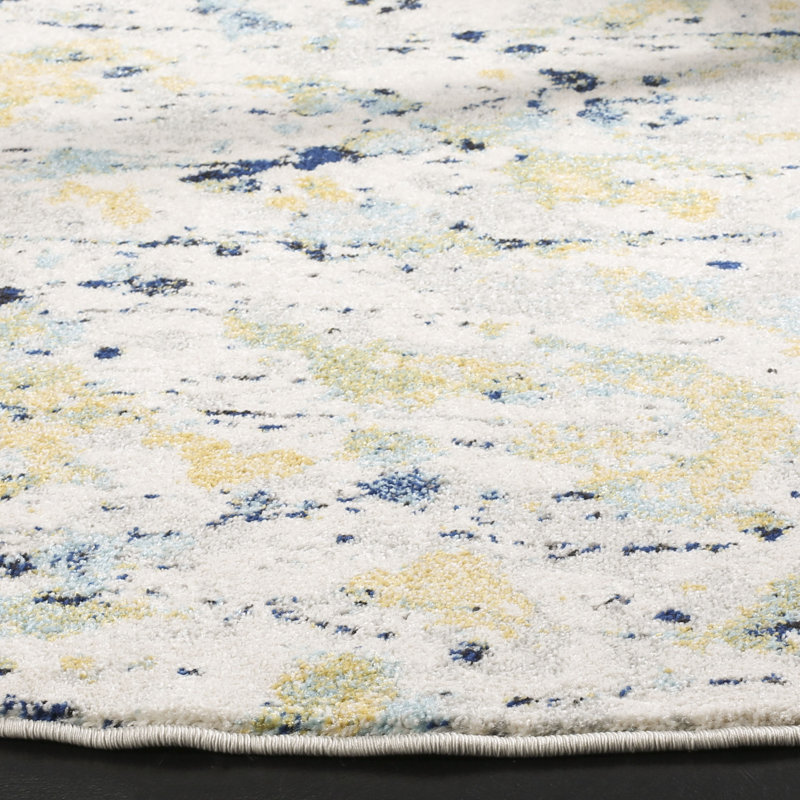 Tapis abstrait Faustina Performance, Tapis de couloir 2 pi 2 po x 7 pi