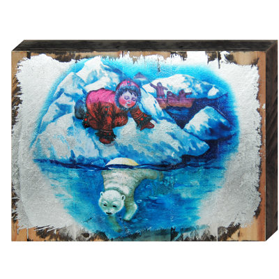 Décoration murale en alaska garçon wpolar ours