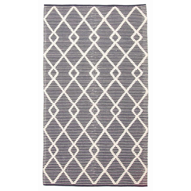 Tapis bleu marine unique 4 pi 8 po x 8 pi Sienna