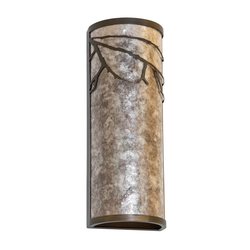 6" Wide Branches Left Wall Sconce, Antique Copper, 16" H x 6" W x 4" D