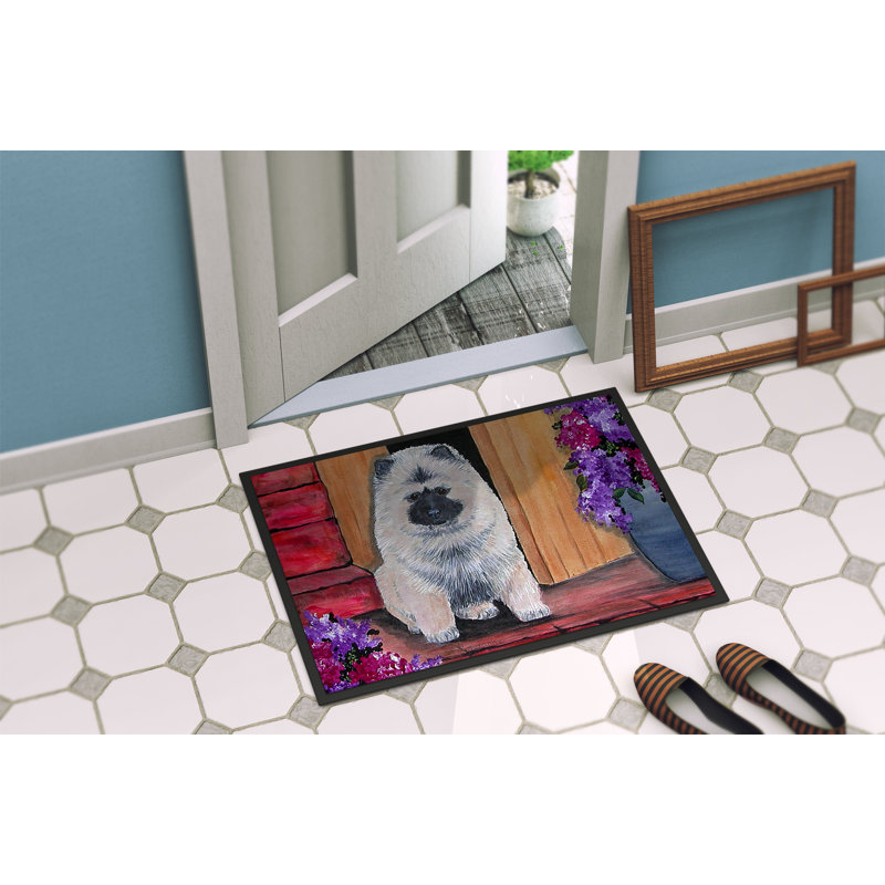 Tapis de porte d’intérieur anti-dérapant keeshond, Rectangle 2 pi x 3 pi
