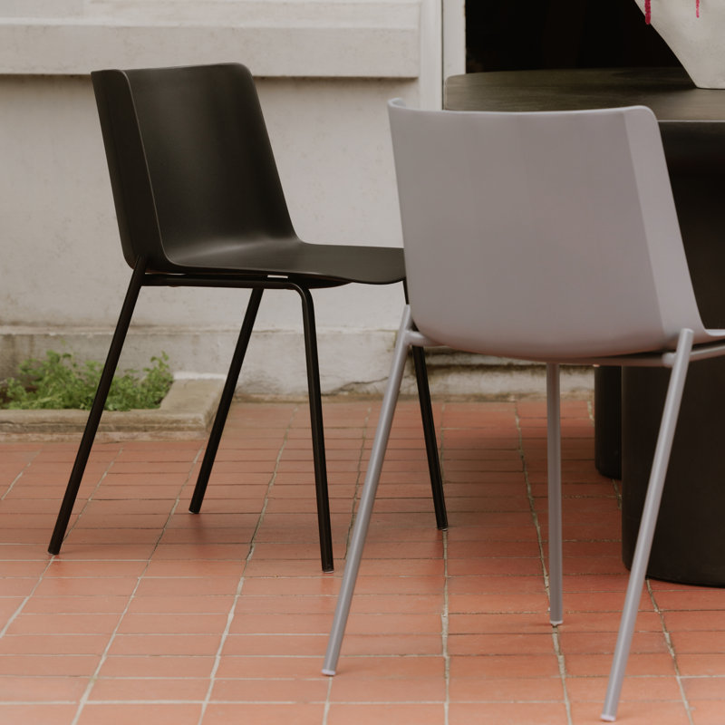 Outdoor Dining Side Chair, Gray