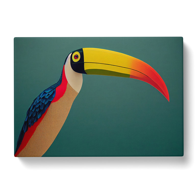 Delightful Toucan Bird - Wrapped Canvas, 35cm H x 50cm W x 3cm D