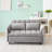 52" Modern Velvet Sofa Bed - 3-In-1 Convertible with Pillows & Side Pockets-1961656637