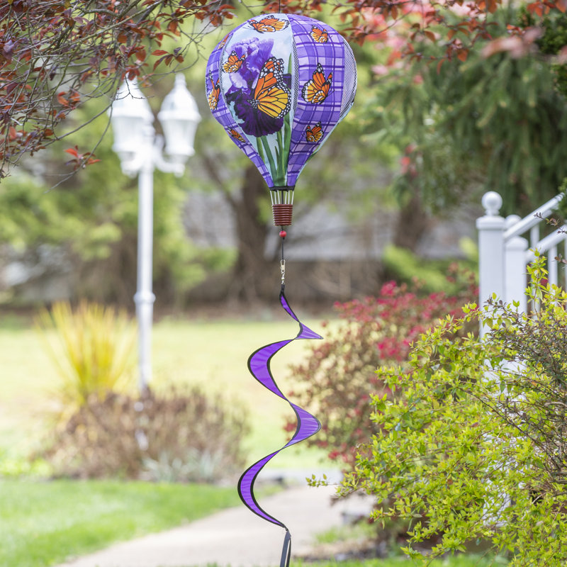 Lakinya, iris, papillons, art de jardin en ballon