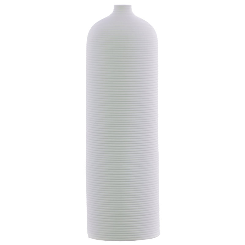 Ceramic Table Vase, White