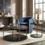 Table de bout noire avec structure en fer