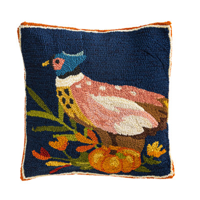 Coussin décoratif en polypropylène crocheté intérieur / extérieur 18 po x 18 po