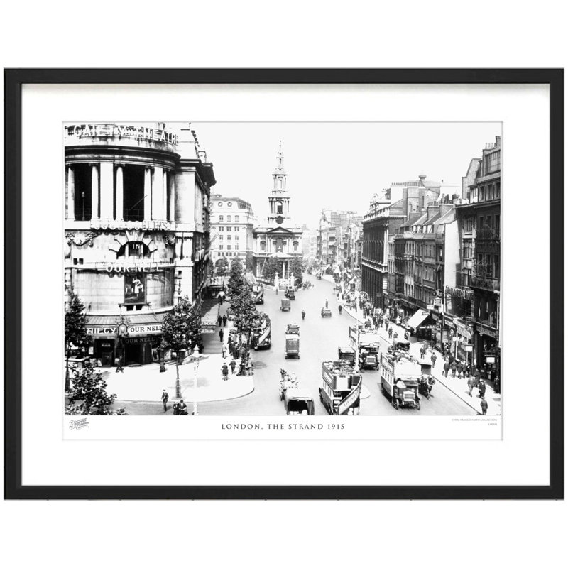 London, The Strand 1915 by Francis Frith - Single Picture Frame Print, 28cm H x 36cm W x 2.3cm D