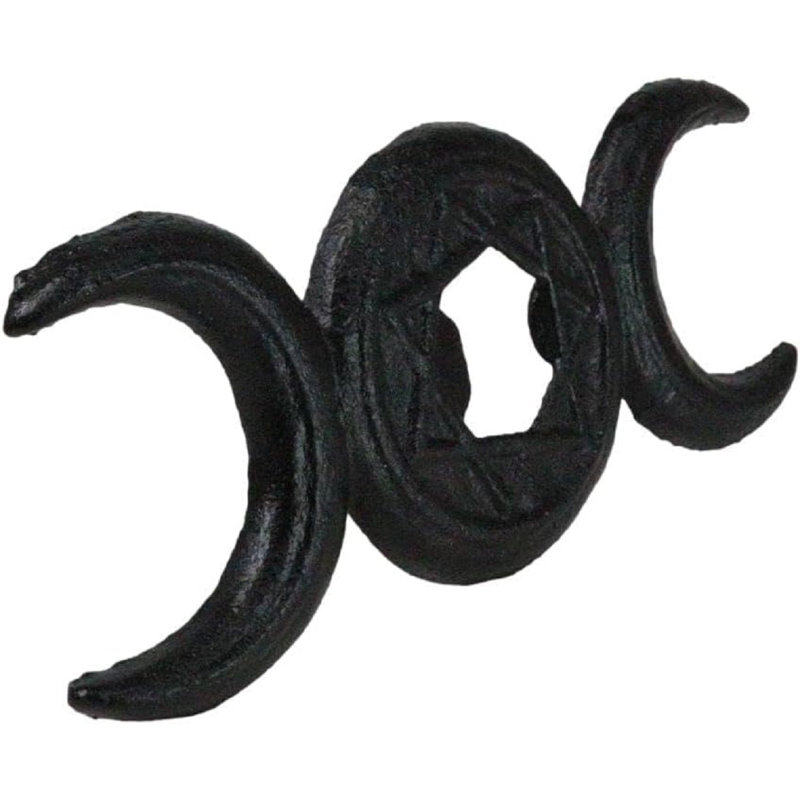 Ouvre-bouchon de bouteille en fonte noire Wicca Triple Moon Goddess