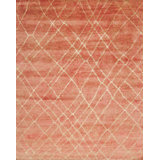 Seville Hand Knotted Area Rug in Pink