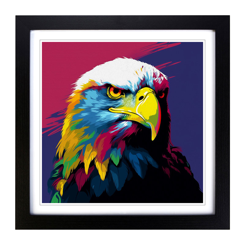 Single Picture Frame Print on Wood, Black