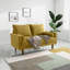 Canapé Masterson moderne, canapé en velours de 58 pouces pour le salon, coussins à ressorts, coussins modernes à assemblage facile avec coussin décoratif pour petits espaces-357766192