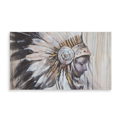 Indian Headdress Chief Tablecloth | Spiritual Decor | Brown