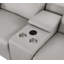 Canapé modulaire en L en cuir véritable 4 pièces faisant face à droite gris clair avec 2 fauteuils inclinables et appuis-tête réglables-133069772-133069770