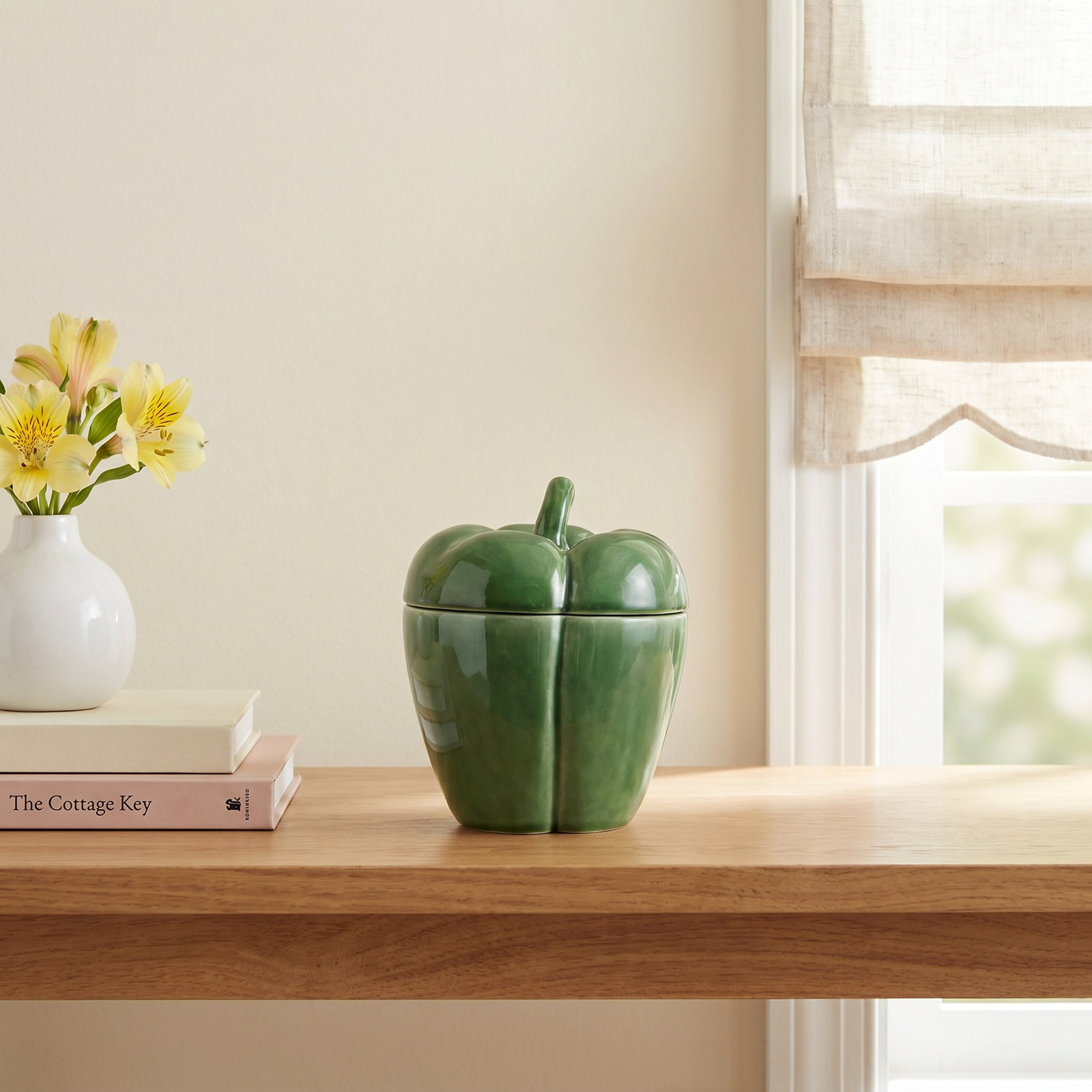 Decorative Bowl, Green,  5.31" H x 4.5" W x 4.5" D