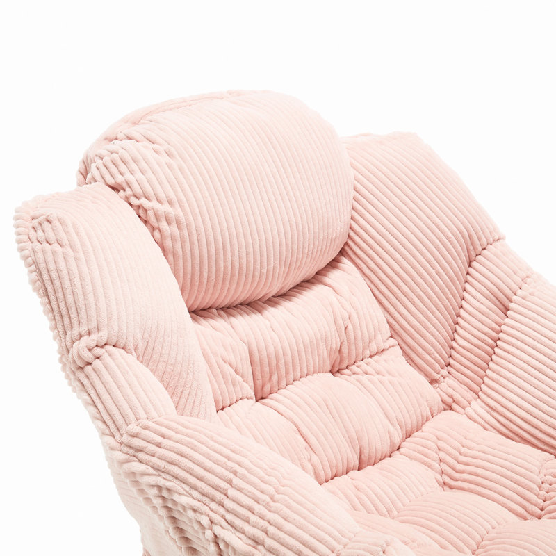 Fauteuil Lazy, Tissu rose