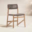 Ysidro Teak Wood Outdoor Dining Chair, Gray