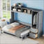 Lit escamotable double avec placard et tiroirs-1434315820-1434315819