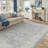 Bremerton Vintage Washable Blue Area Rug With Non-Slip Backing-854587708-849096775