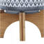 Pot à fleurs aztèque en céramique sur support en bois, gris-1181192054