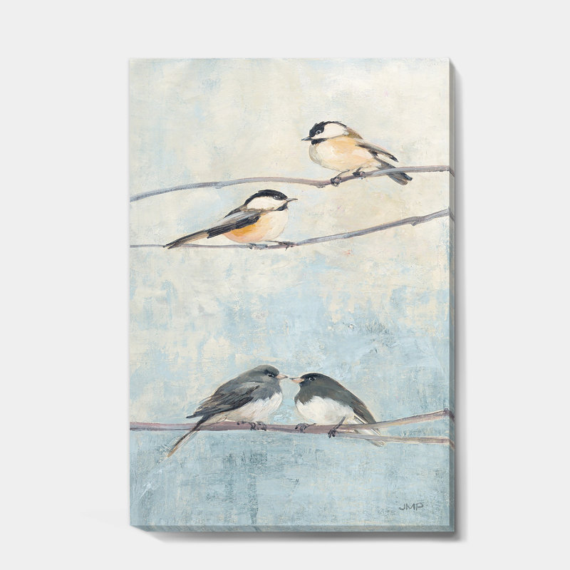 Peinture sur toile d'un oiseau suspendu à un animal, H 40 po x l 30 po x 1,5 po