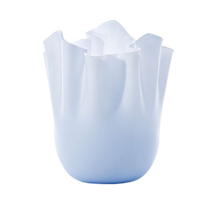 Venini Fazzoletto Vase, 12.2" H x 9.06" W x 9.06" D, Apple Green