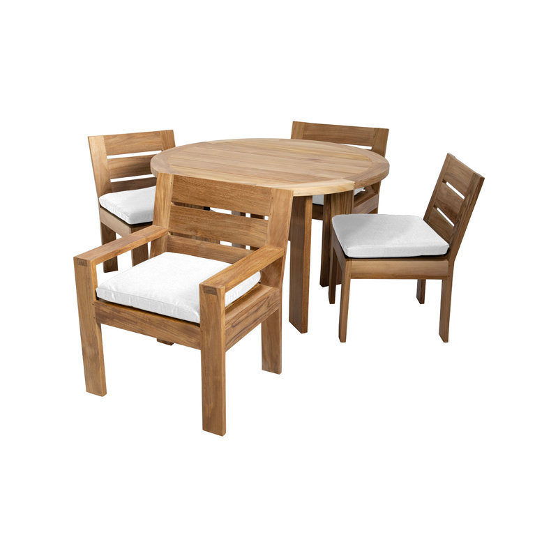 Pacific 5 - Piece Dining Set, 30"H x 48"L x 48"W, White