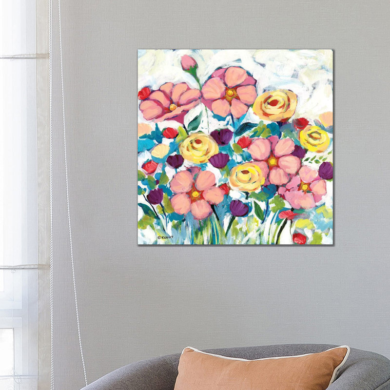Floral VII 1 Piece Painting on Canvas, 45.72cm H x 45.72cm W x 1.91cm D, Wrapped Canvas