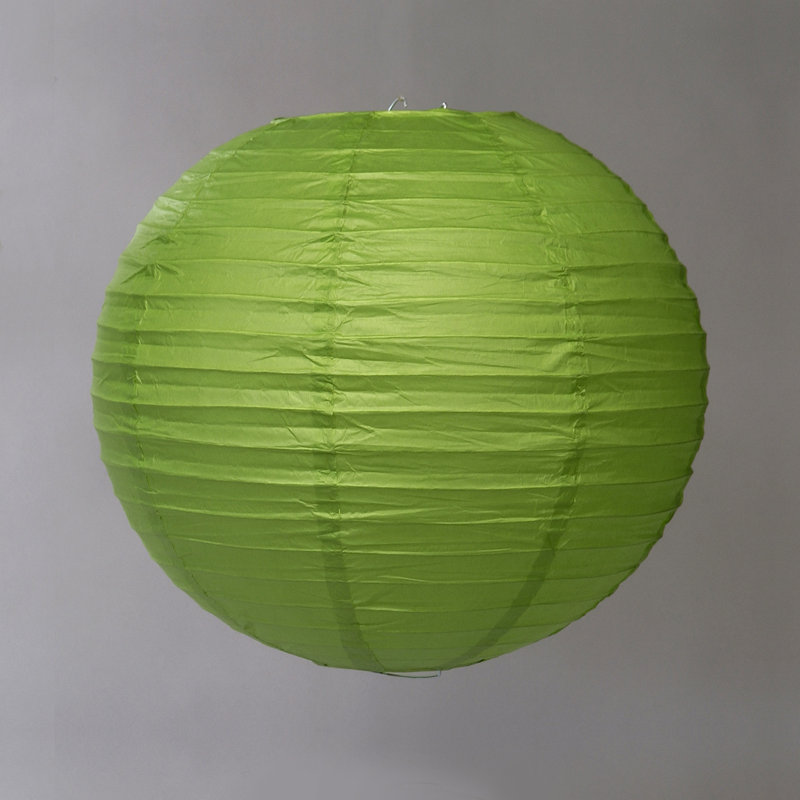 Lanterne en papier, Vert pomme, H 8 po x l 8 po x P 8 po
