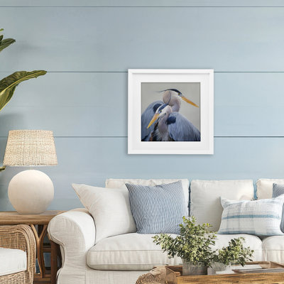 «Elegant Heron Twins», reproduction encadrée sous verre, conception de James Corwin