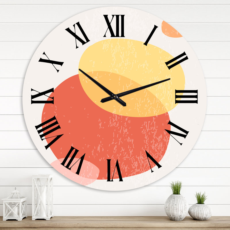 Minimal élémentaire organique et géométrique compostions XXI - horloge murale moderne, Grand