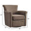 Fauteuil d'appoint pivotant en cuir Madaket Vegan-346162063