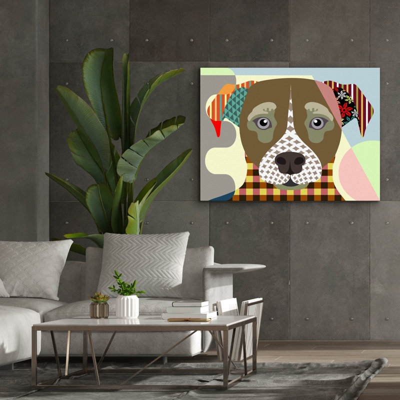 «Jack Russell» par Lanre Adefioyue, H 40 po x l 54 po x P 1,5 po