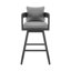 Tabouret d'extérieur en métal avec coussin Evalyn Chalsie-428422795