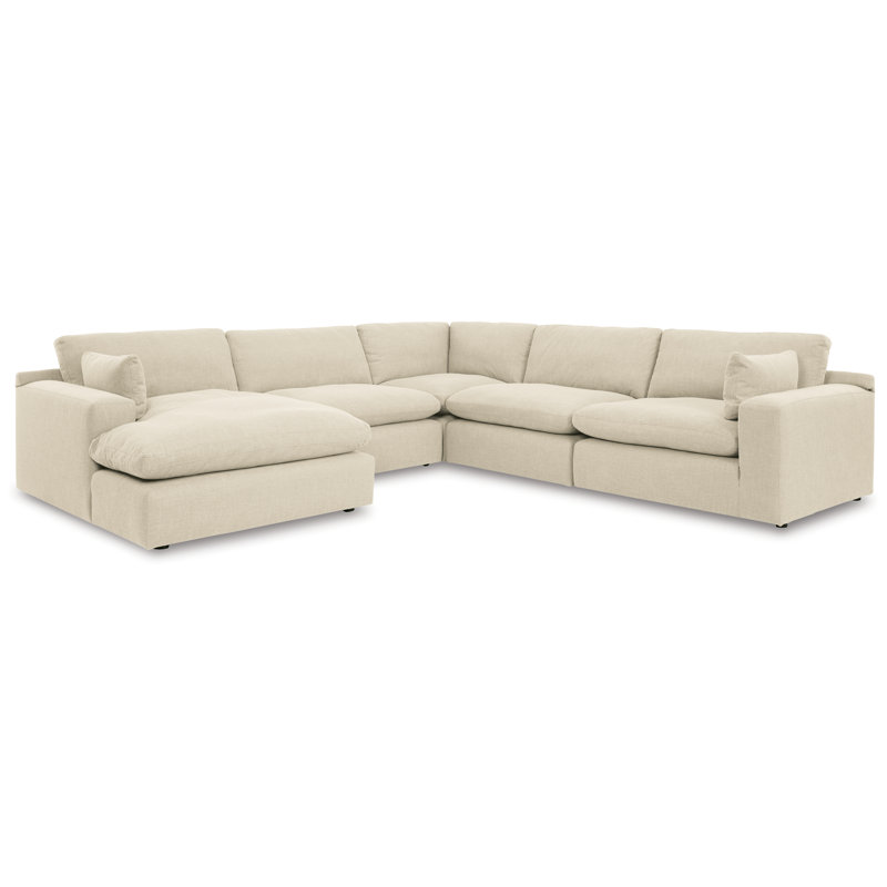 Canapé modulaire 5 pièces avec méridienne Elyza
