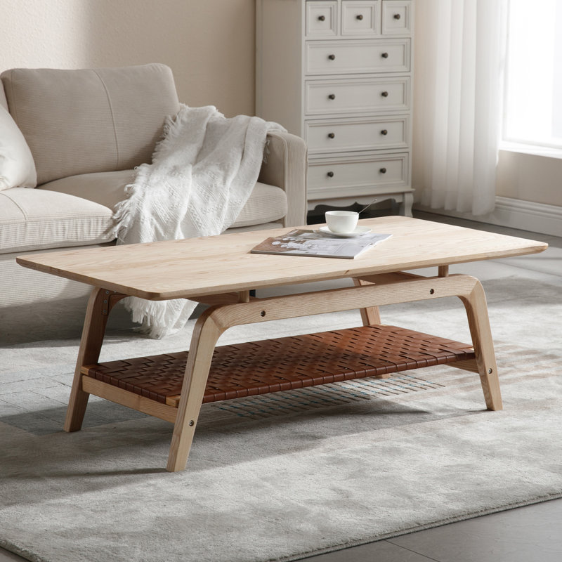 Kehila Solid Wood Single Coffee Table, Nature
