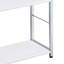 White And Chrome 4-Tier Rectangular Bookshelf