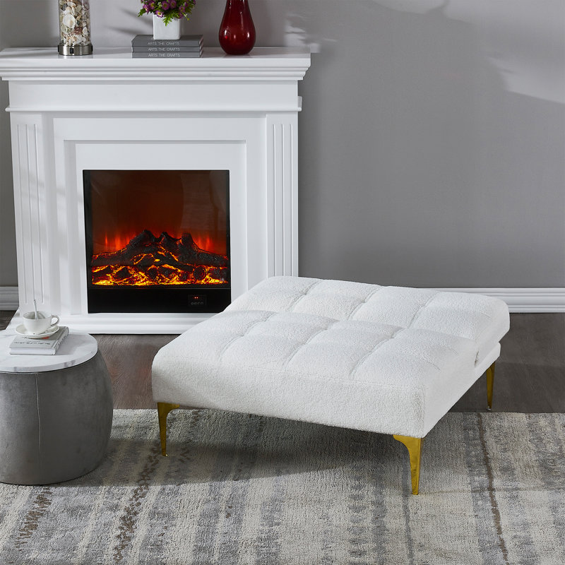 Canapé de futon 1 place Boneless, 1 siège, Blanc