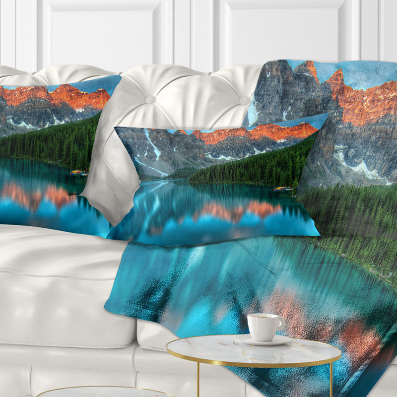 Coussin décoratif Moraine Lake Sunrise