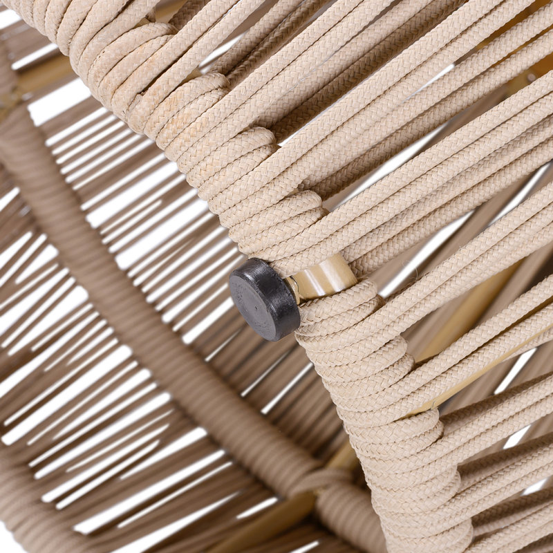Table d'appoint Lacey, Beige Rope/Light Teak Finish