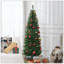 Sapin de Noël artificiel à forme allongée non illuminé avec branches réalistes, sapin d'Halloween avec 618 pointes-1407300579-1407300580