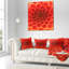 Motif floral abstrait orange - coussin à imprimé floral-30721221-30721225
