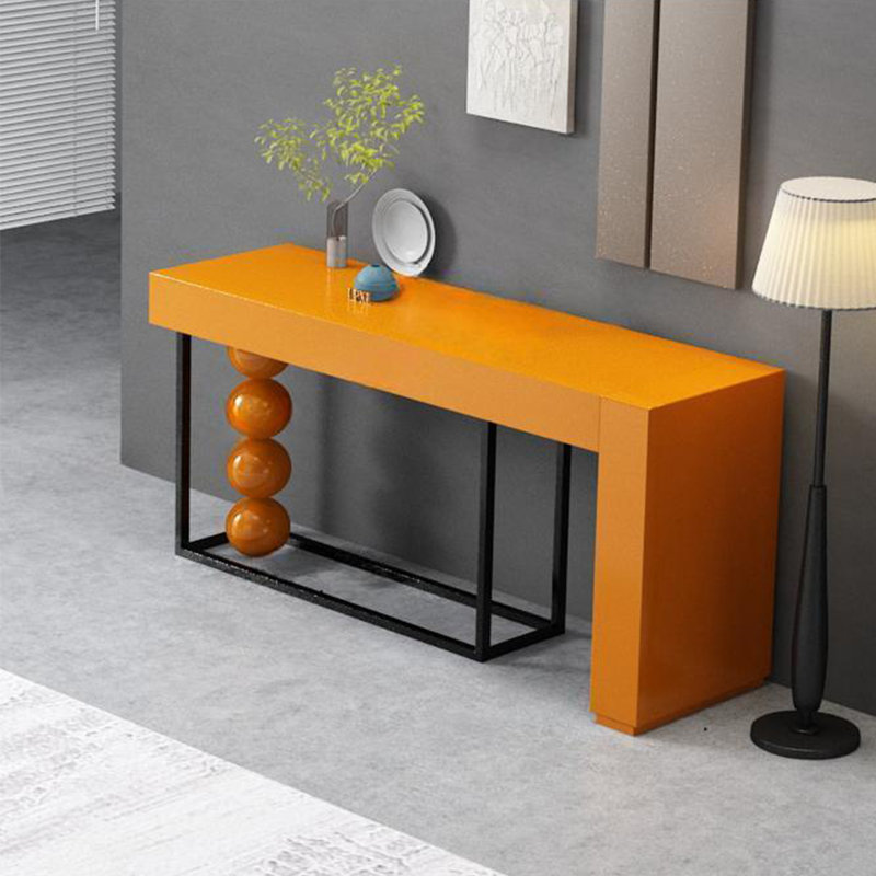 Console Modern Minimalist Art, H 35,43 po x l 62,99 po x P 15,75 po, Orange, Noir / Orange