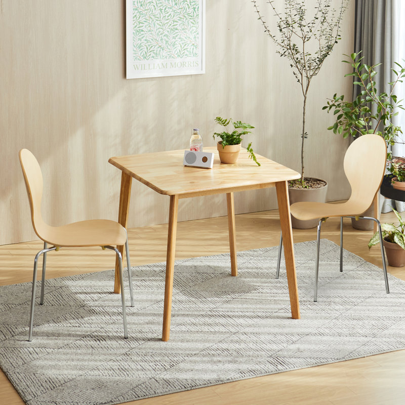Isabellarose 17.3'' H Modern Stacking Side Chair, Natural
