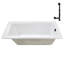 72'' x 36'' Acrylic Soaking Drop-In Bathtub, Drain Included-97545303