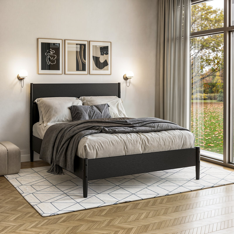 Lit plateforme Imel, Grand, Noir