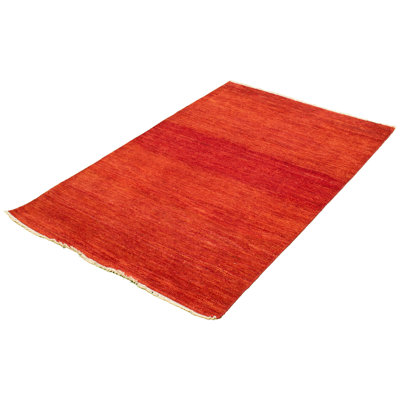 One-of-a-Kind 4'11" X 7'11" New Age Wool Area Rug in Red